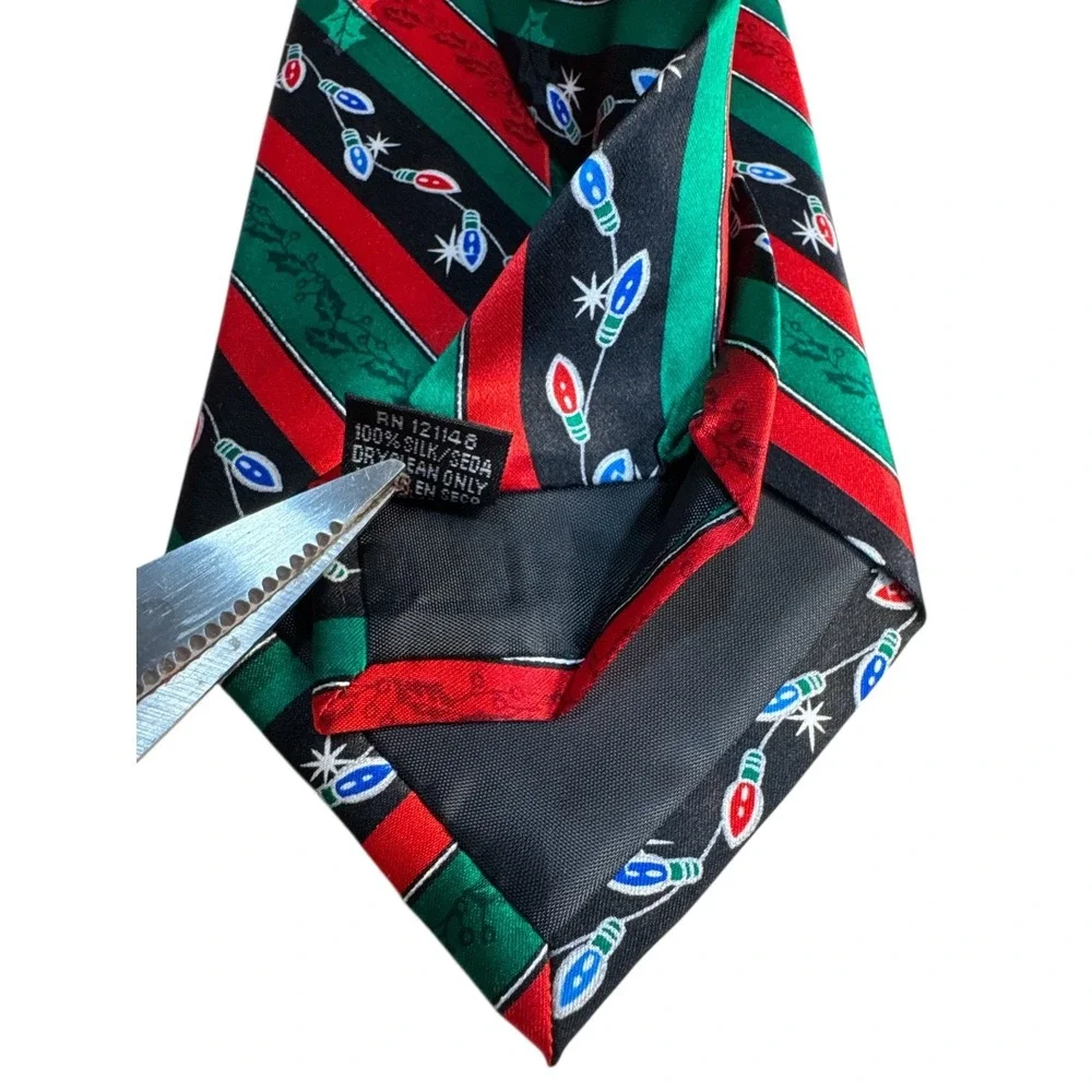 Stafford Noel Keith Daniels‎ Christmas Silk Necktie Lot 3Pc Preowned Holiday